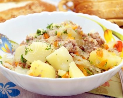 Картофель с фаршем
